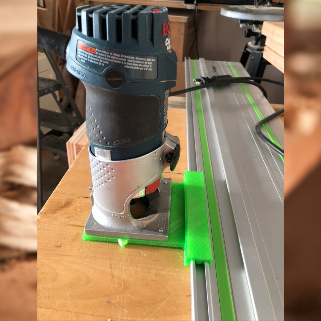 Bosch Palm router PR20EVS Festool Router Track Rail Guide Adaptor Green