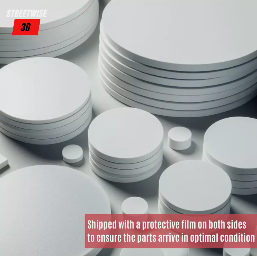 White plastic discs for Harold