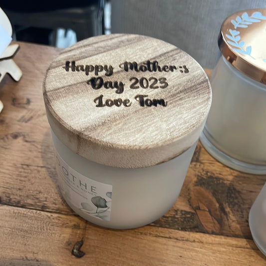 Custom Candle Large Dark wood